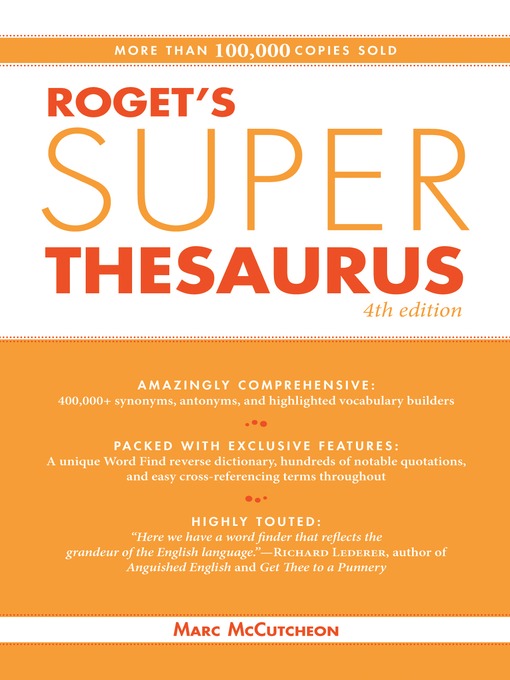 Title details for Roget's Super Thesaurus by Marc McCutcheon - Wait list